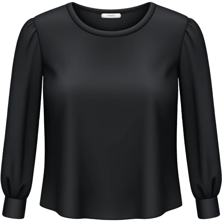 plain isolated black long sleeve blouse emoji