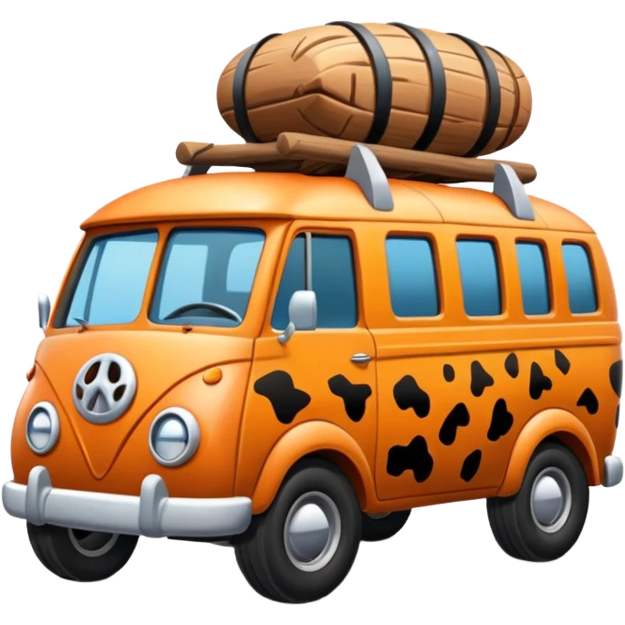 Flintstones bugs van with rocky tires  emoji