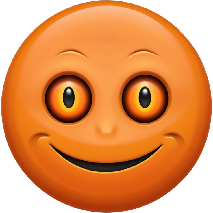 make a blackhole, accretion disk and all, with an orange smiley face, black head, orange ring, orange eyes, orange mouth, no other details emoji