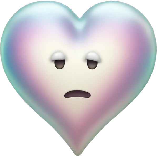 Pearlescent heart emoji