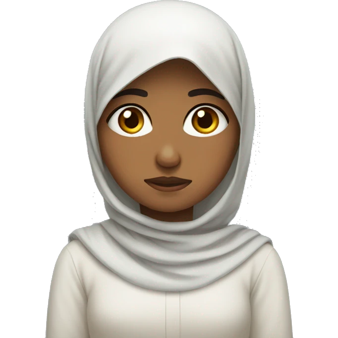 muslim girl sad face emoji