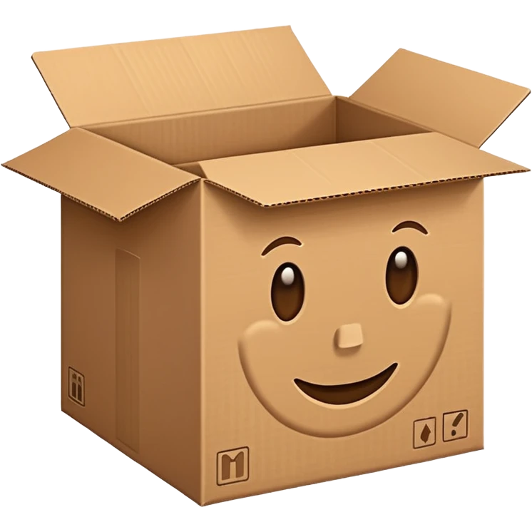 ein karton mit der beschriftun "musterset" emoji