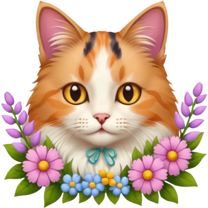 Cat With flowers emoji