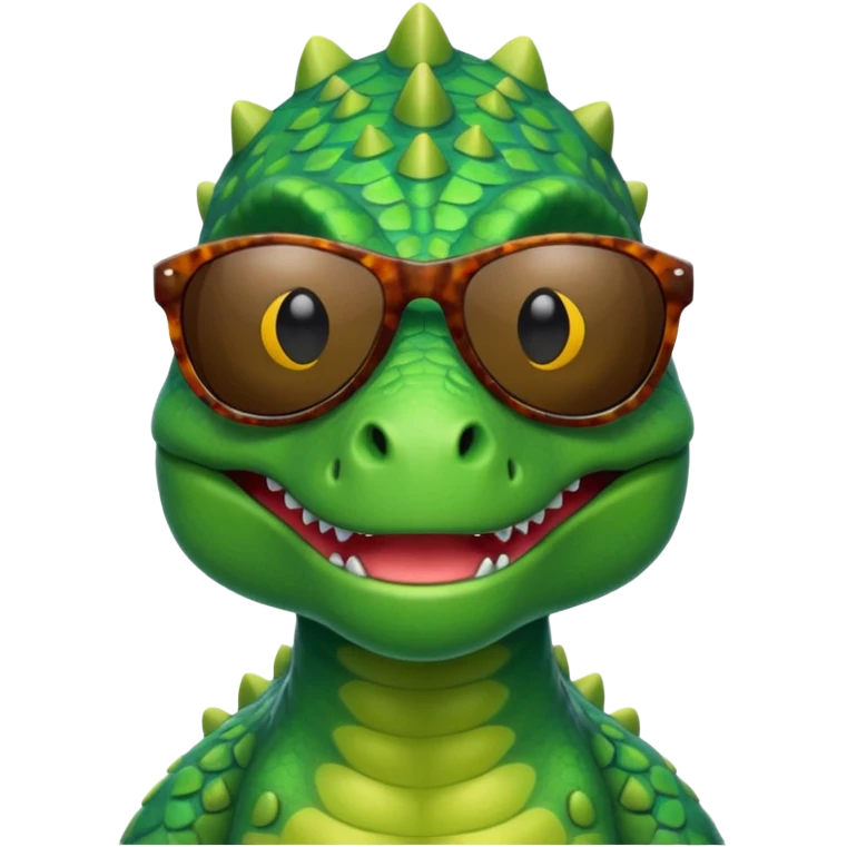 dinosaur wearing sunglasses emoji