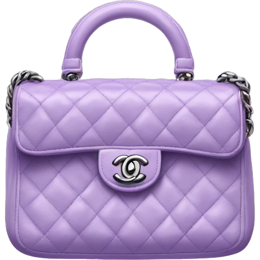 Lilac chanel handbag emoji