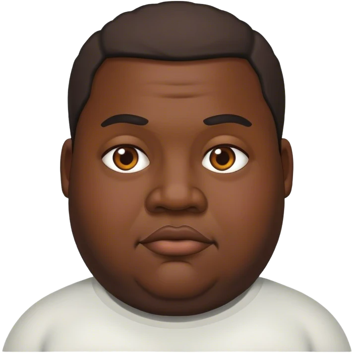 fat black man emoji