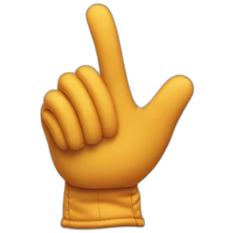 glove hand finger pointing emoji