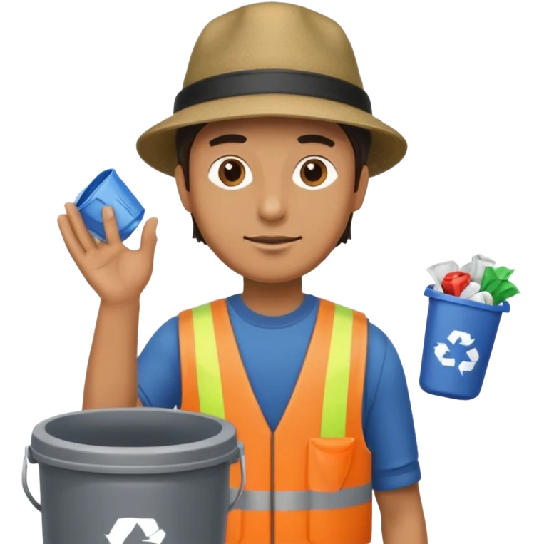 full side body man put the trash in can emoji