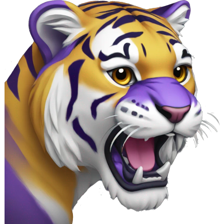 Purple and gold lsu tiger emoji