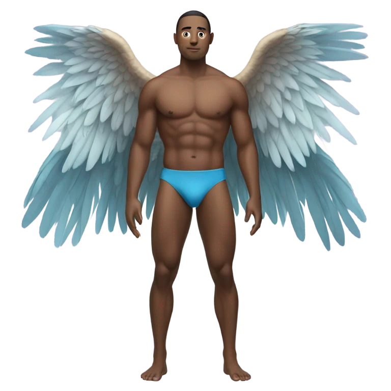 Male swimmer with wings on his back  emoji