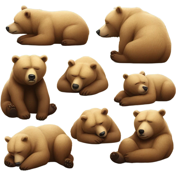 Sleeping bears emoji