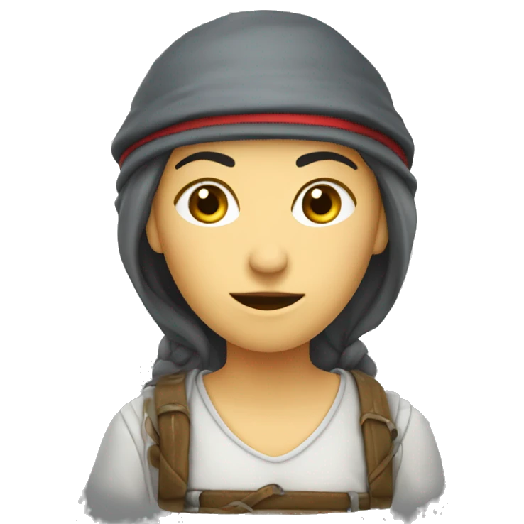 Chasseuse à cours emoji