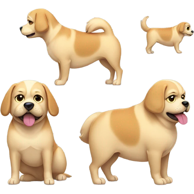 Fully body fat dog emoji