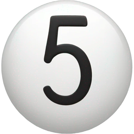 Upside down 5 emoji