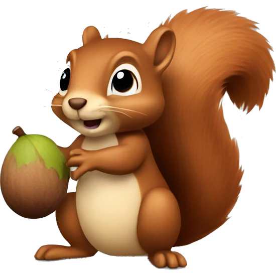 squirrel holding an acorn emoji
 emoji