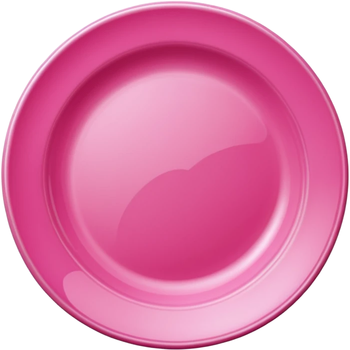 Transparent background pink plate side profile  emoji