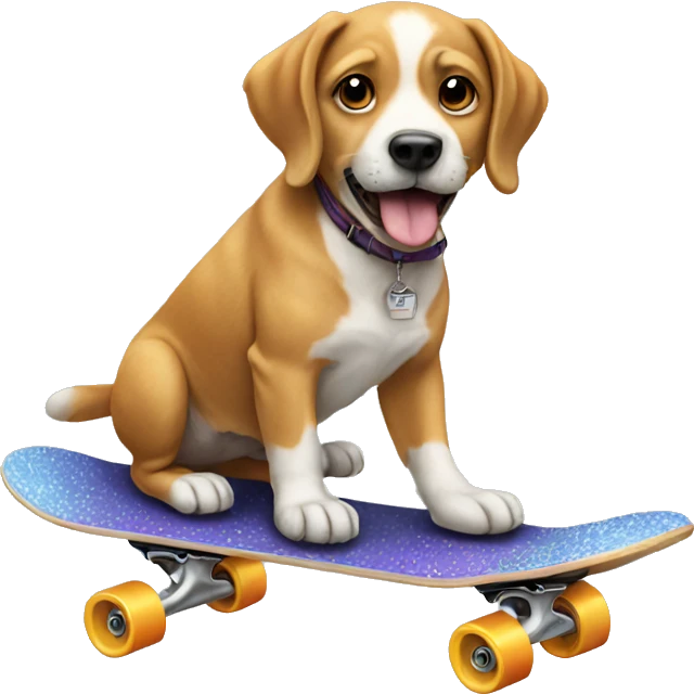 Dog on skate  emoji