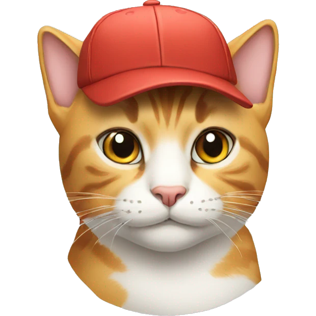 Cat with baseball hat emoji