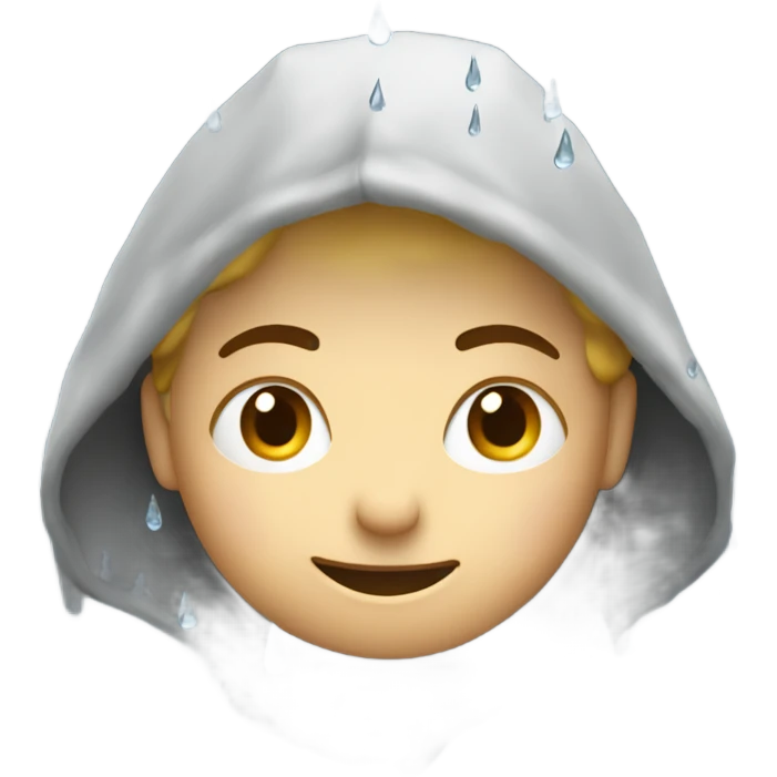 a person under havy rain drops emoji