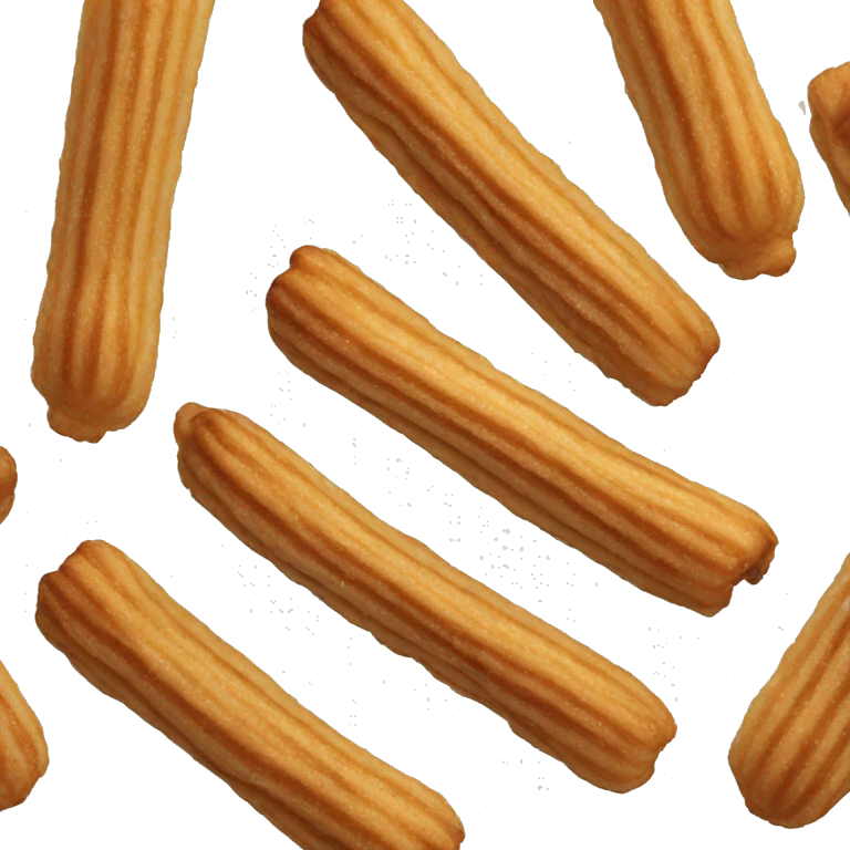 Churro with chocolate dipped tip emoji