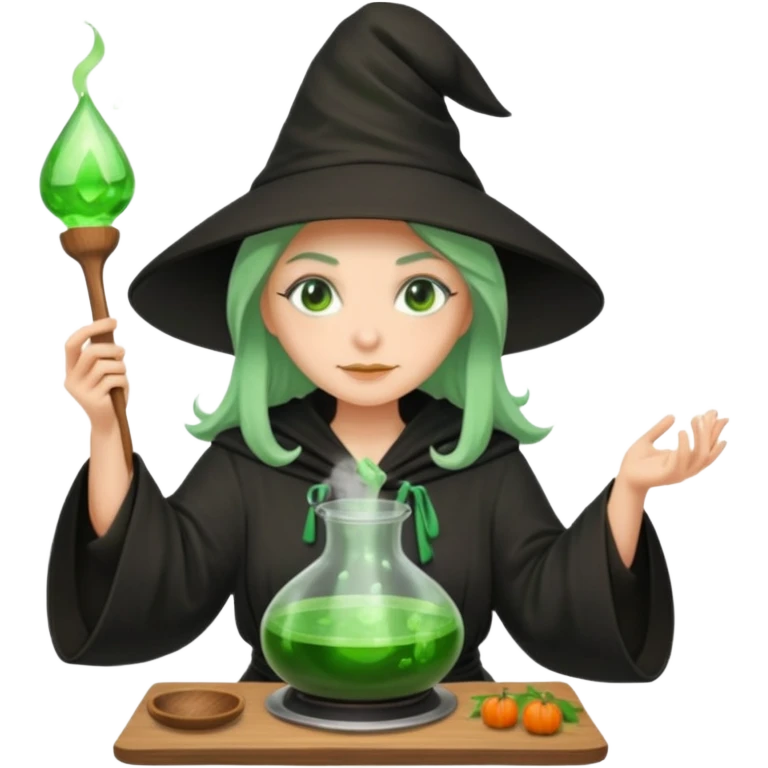 green witch cooking potion emoji