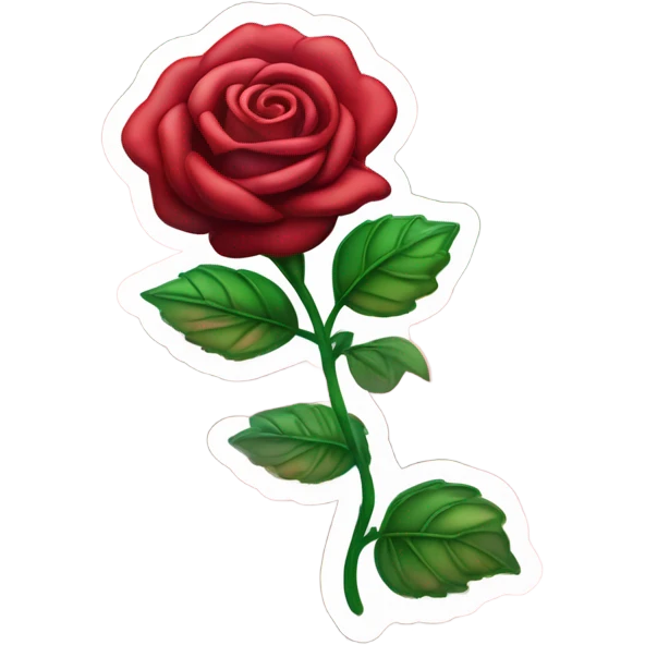 3d rose sticker emoji