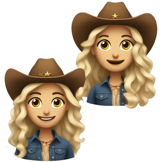 Noelle wearing cowboy hat emoji