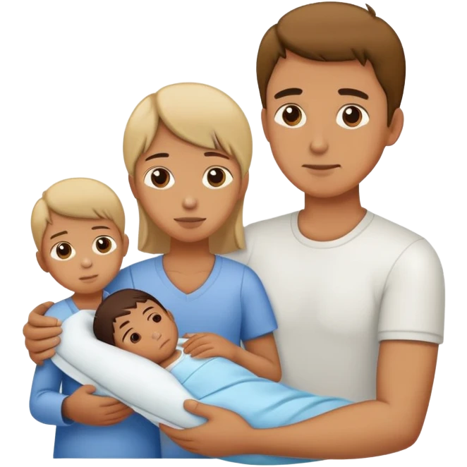 Man caring for sick family  emoji