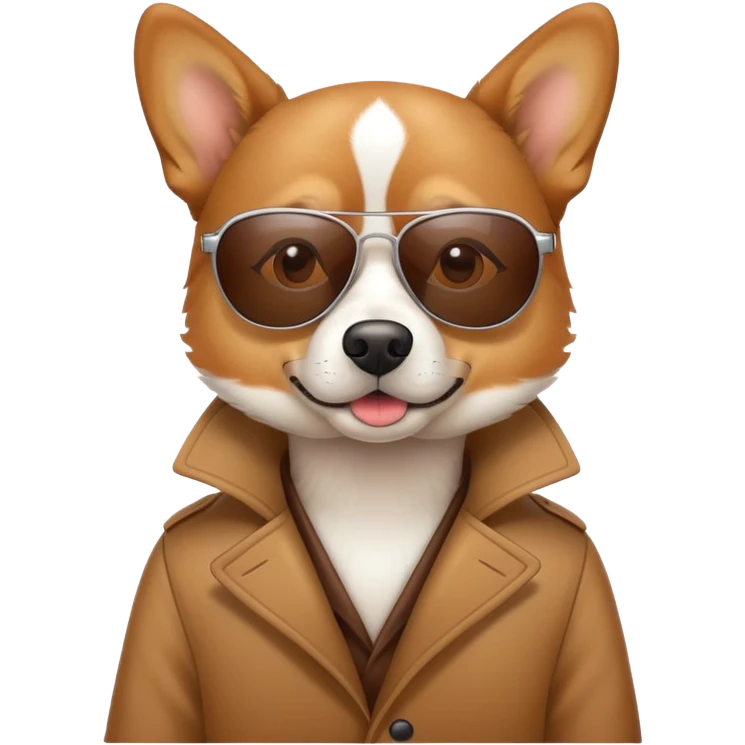 Dog with sunglasses emoji