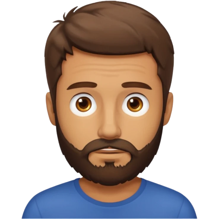Scruffy beard only head emoji