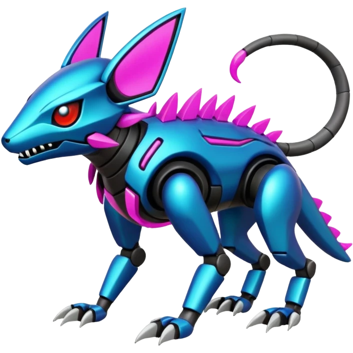  exotic modern cyber-Protogen-Fakémon-Pokémon-Vernid-creature emoji