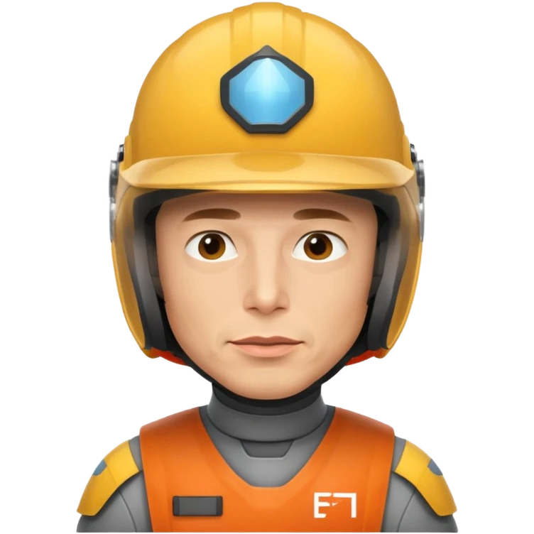 elon musk wearing a helmet emoji