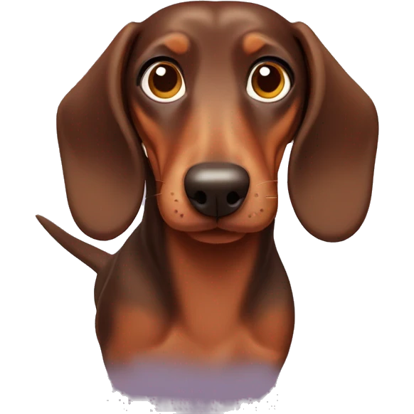 brown dachshund dog  emoji