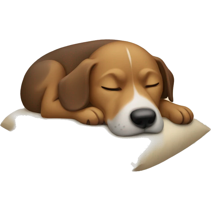 Dog sleeping emoji