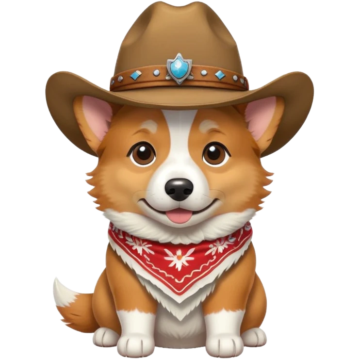 Cowboy corgi emoji