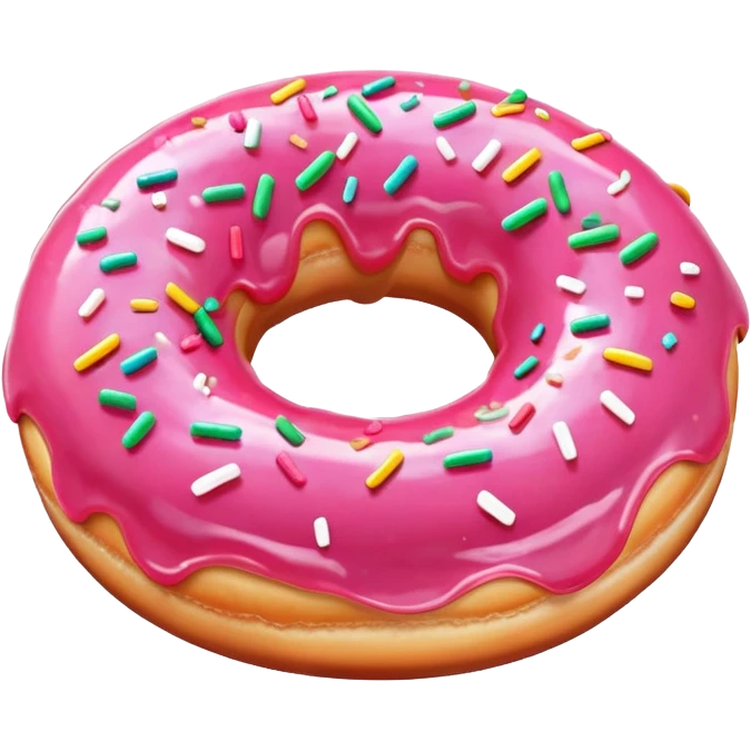 ultra realistic pink donut emoji