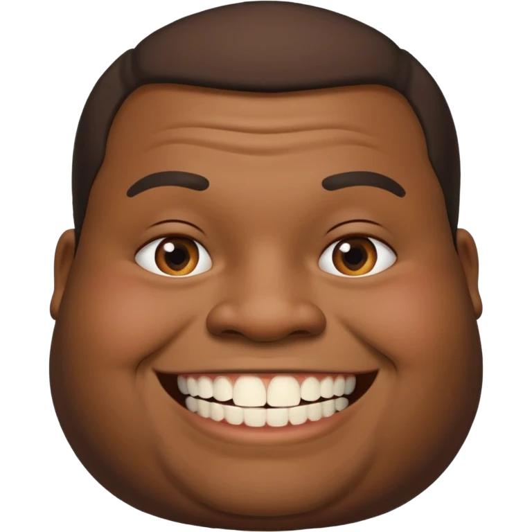 Fat black man missing half of front tooth emoji