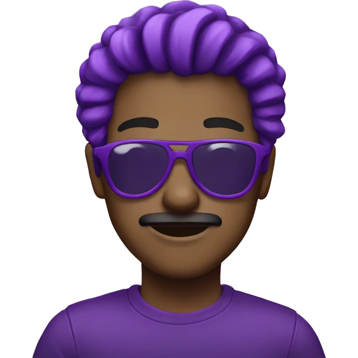 Purple cool emoji