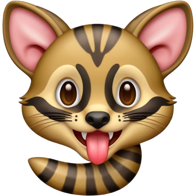 civet emoji with yummy long tongue emoji