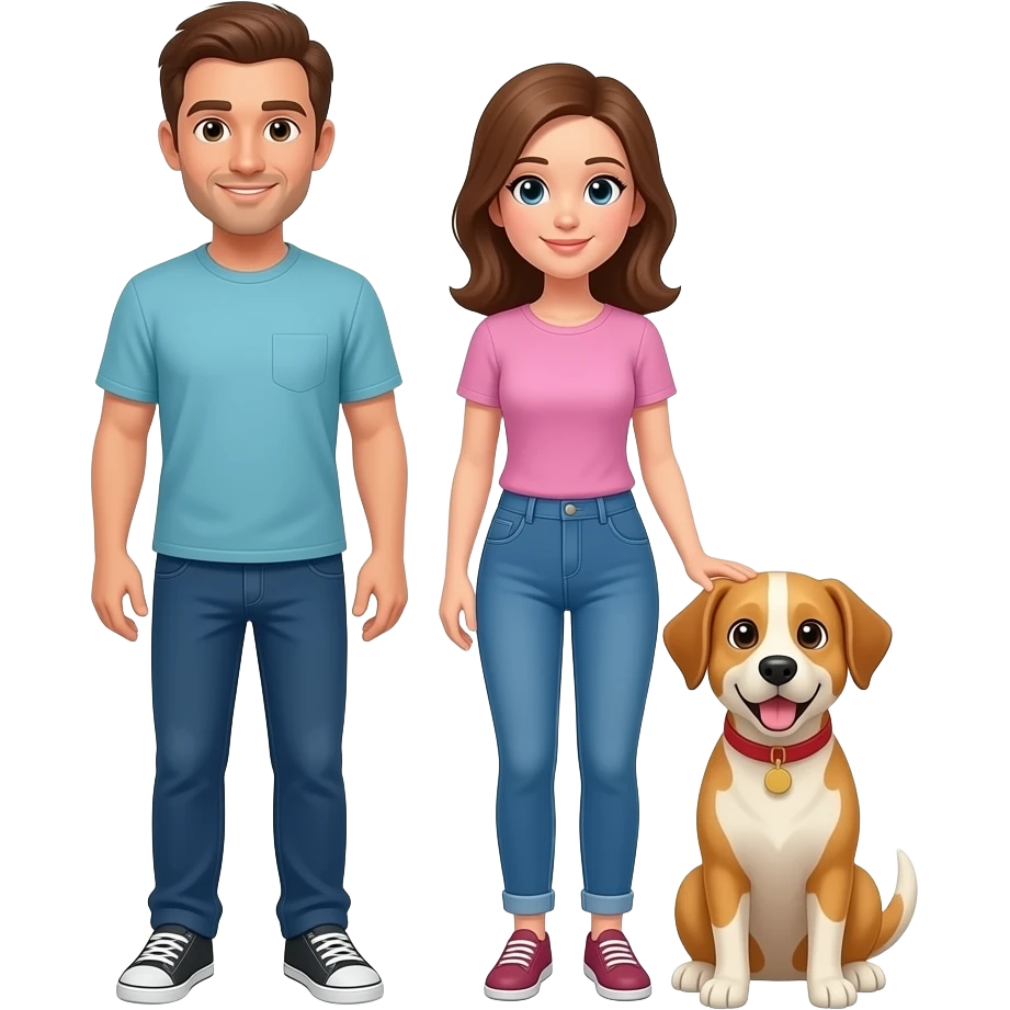 Men women doggy emoji