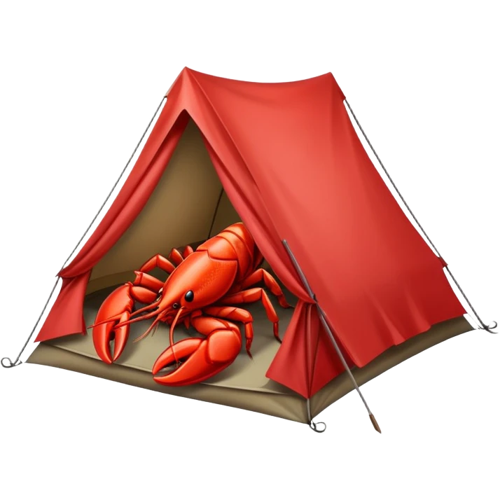 Crawfish in a tent  emoji