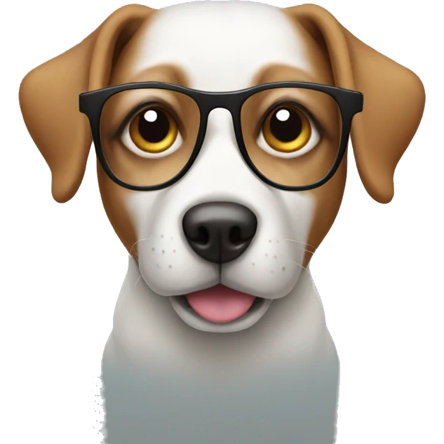 dog wearing glasses  emoji