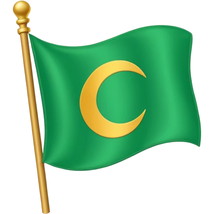 Handheld Flag green emoji