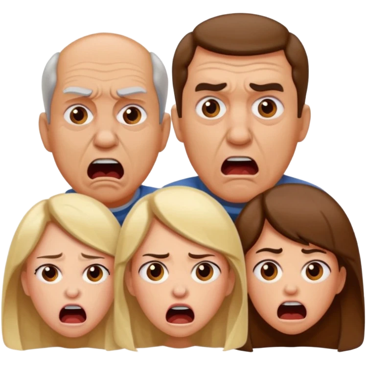 HAZ UNA FAMILIA GRITANDO, MI NOVIA, MI OPAPA. MI MAMA Y YO. CARA DE GRITOS FUERTEES. QUE SE NOITE QUE GRITAN MOLKESTOS emoji