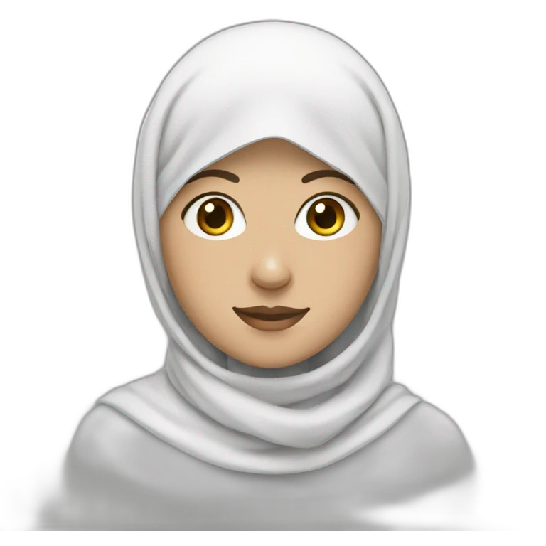 teenage white hijab-wearing woman emoji