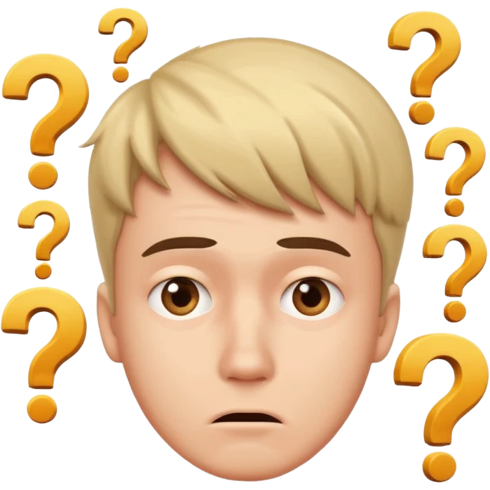 confused guy meme with question marks emoji