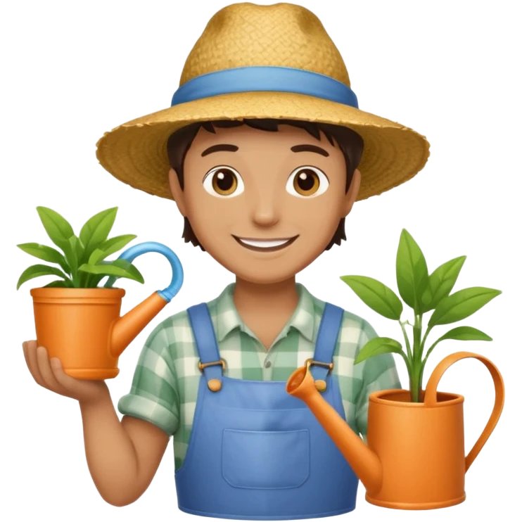 gardener holding watering pot emoji
