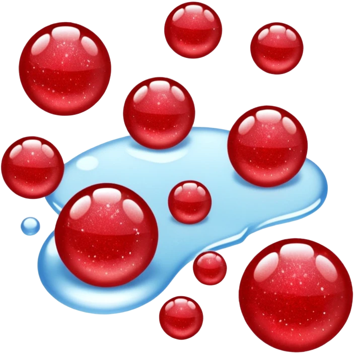 red glitter flocus ice emoji