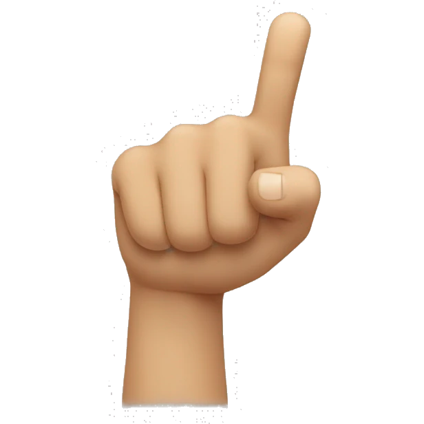a finger pointing towards you emoji
