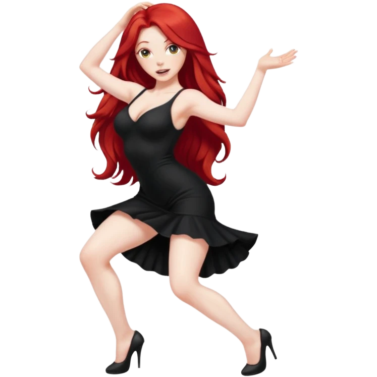 Sexy Excite long haired redhead twerk emoji